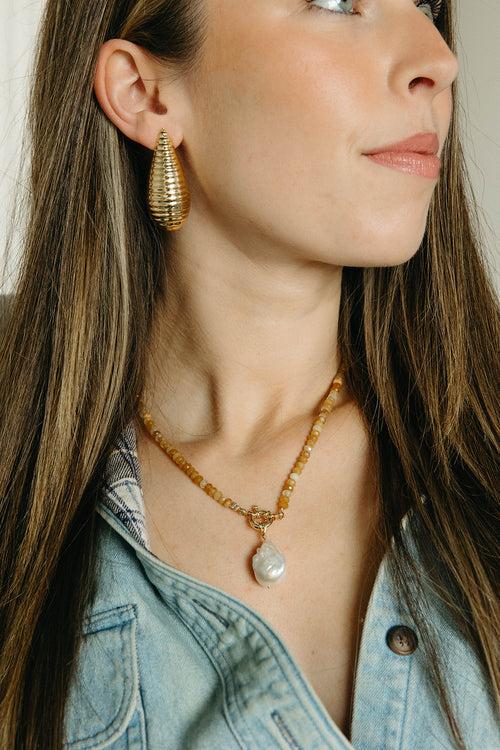 Josie- Texture Teardrop Earrings