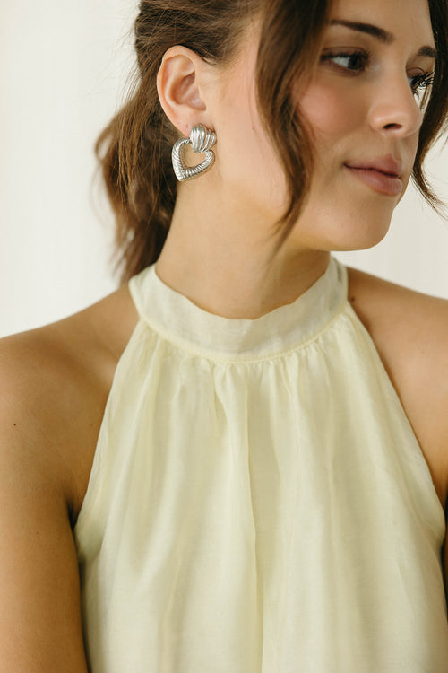 Valentine- Casted Heart Earrings