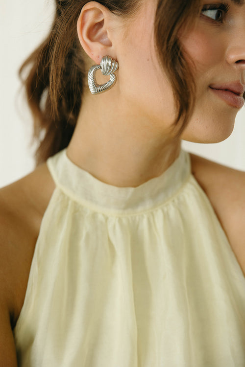 Valentine- Casted Heart Earrings