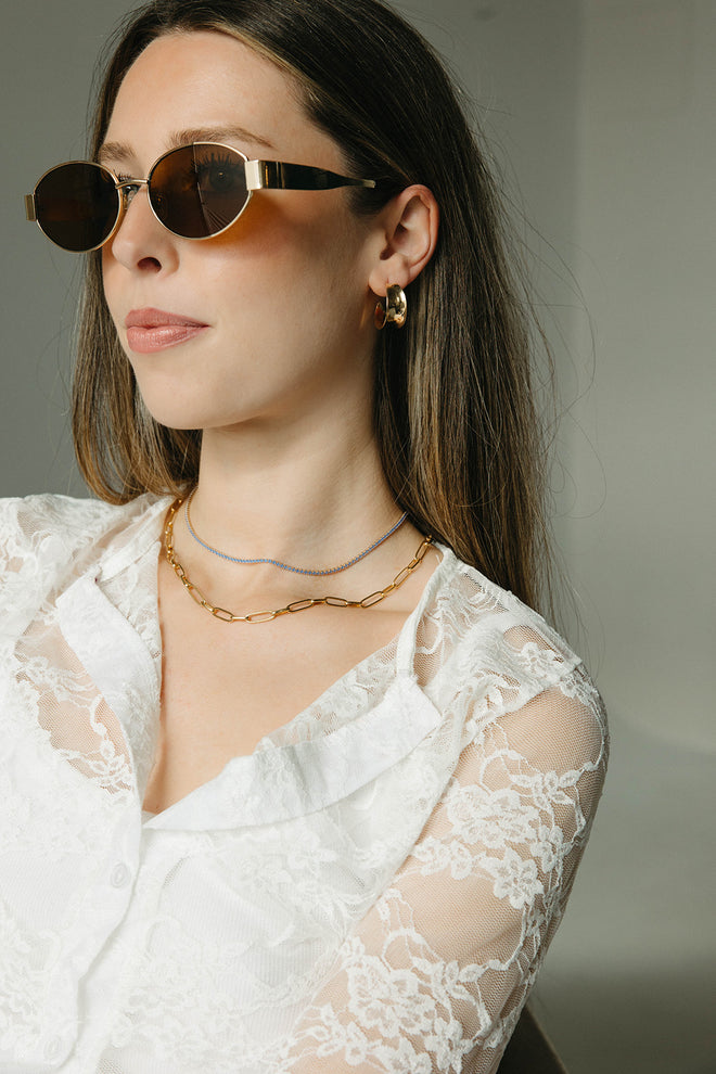 Wynona- Large Paperclip Necklace