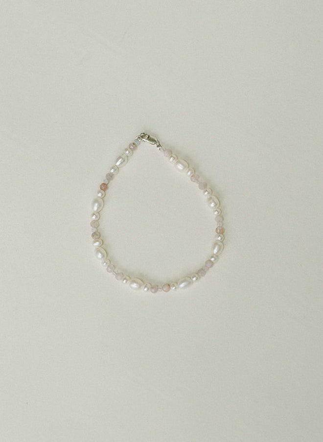 Opal- Gemstone + Pearl Bracelet