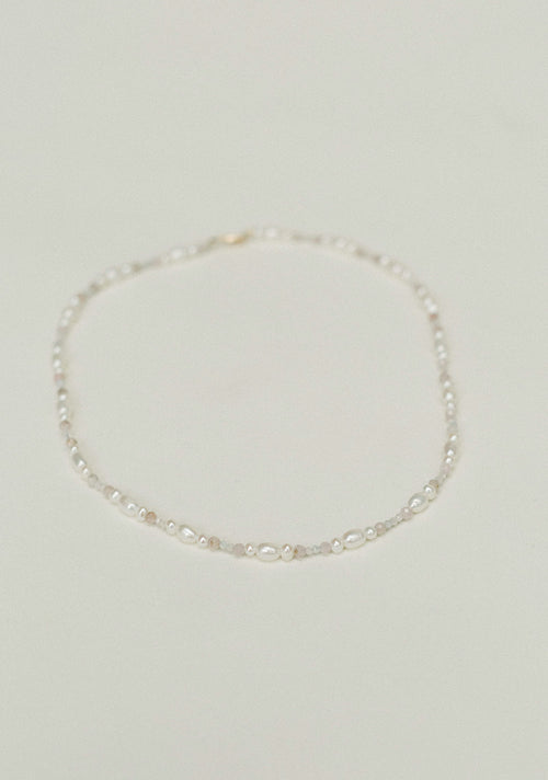 Nora- Gemstone + Pearl Necklace