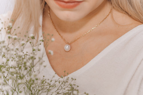 Talia- Paperclip Drop Necklace