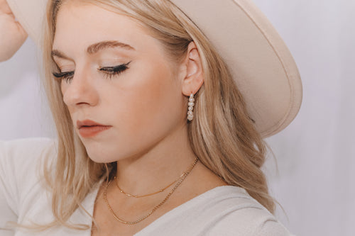 Valette- Pearl Hoop Earrings